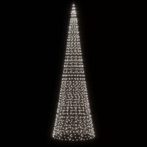  hideg fehér LED karácsonyfa zászlórúdra 1534 LED 500 cm