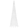  hideg fehér LED karácsonyfa zászlórúdra 1534 LED 500 cm