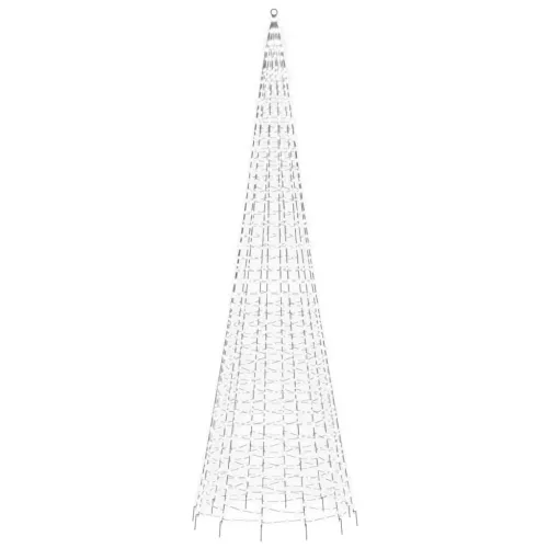  hideg fehér LED karácsonyfa zászlórúdra 1534 LED 500 cm