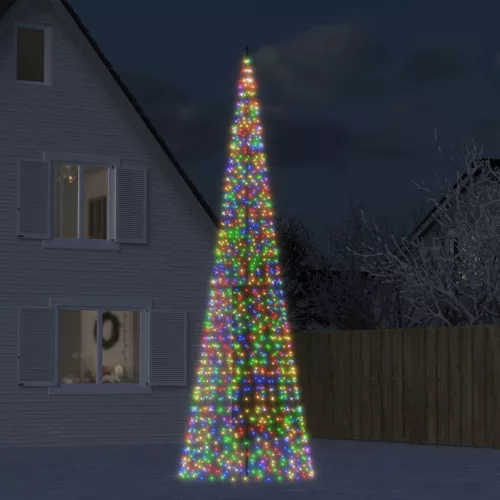  színes LED karácsonyfa zászlórúdra 1534 LED 500 cm