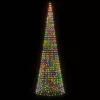  színes LED karácsonyfa zászlórúdra 1534 LED 500 cm