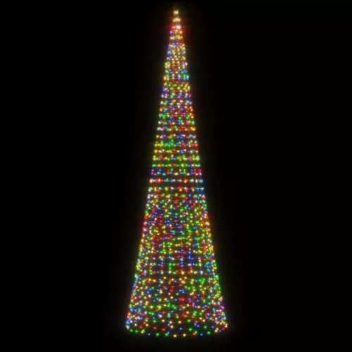  színes LED karácsonyfa zászlórúdra 1534 LED 500 cm