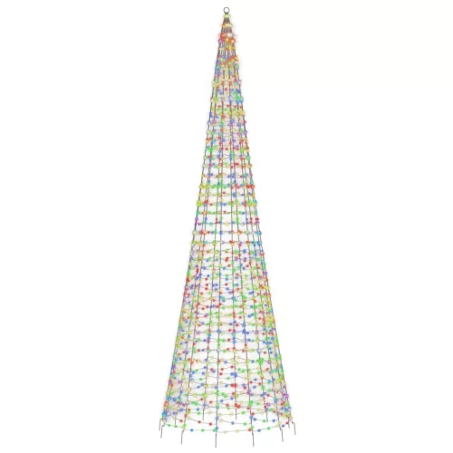  színes LED karácsonyfa zászlórúdra 1534 LED 500 cm