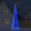  kék LED karácsonyfa zászlórúdra 1534 LED 500 cm