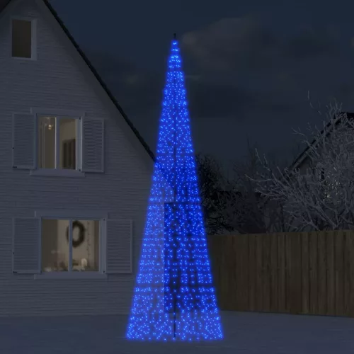  kék LED karácsonyfa zászlórúdra 1534 LED 500 cm