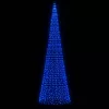  kék LED karácsonyfa zászlórúdra 1534 LED 500 cm