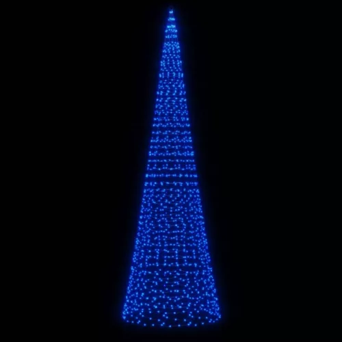  kék LED karácsonyfa zászlórúdra 1534 LED 500 cm