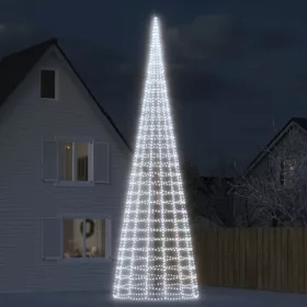    hideg fehér LED karácsonyfa zászlórúdra 3000 LED 800 cm
