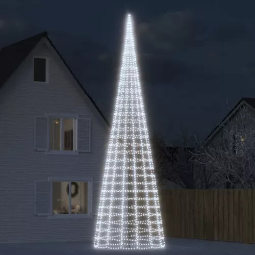  hideg fehér LED karácsonyfa zászlórúdra 3000 LED 800 cm