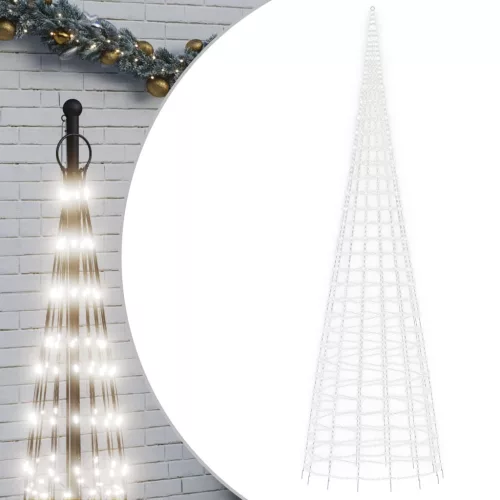  hideg fehér LED karácsonyfa zászlórúdra 3000 LED 800 cm