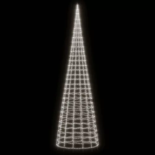  hideg fehér LED karácsonyfa zászlórúdra 3000 LED 800 cm