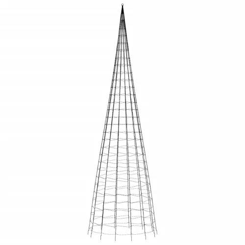  hideg fehér LED karácsonyfa zászlórúdra 3000 LED 800 cm