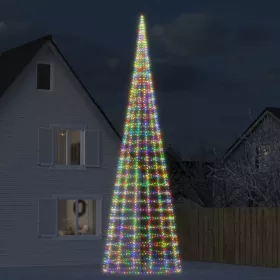  színes LED karácsonyfa zászlórúdra 3000 LED 800 cm