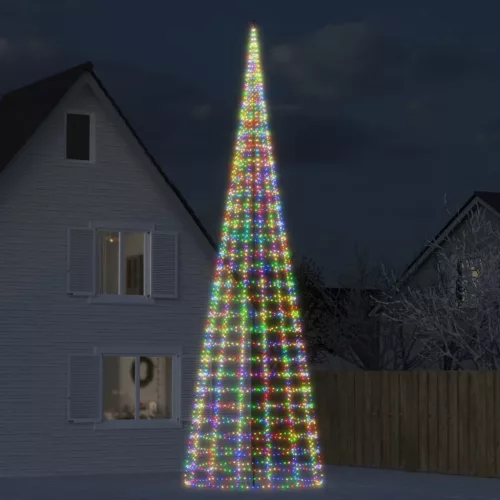  színes LED karácsonyfa zászlórúdra 3000 LED 800 cm