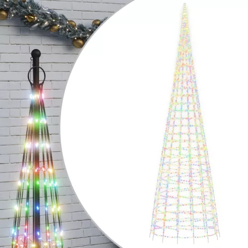  színes LED karácsonyfa zászlórúdra 3000 LED 800 cm