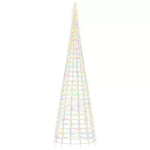  színes LED karácsonyfa zászlórúdra 3000 LED 800 cm