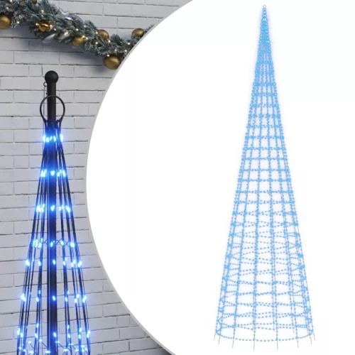  kék LED karácsonyfa zászlórúdra 3000 LED 800 cm