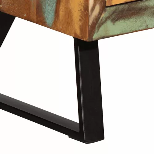  többszínű tömör újrahasznosított fa fiókos szekrény 70x35x70 cm