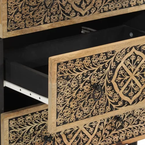  tömör mangófa tálalószekrény 60 x 33 x 75 cm 