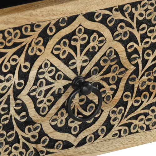  2 db tömör mangófa éjjeliszekrény 40 x 33 x 46 cm