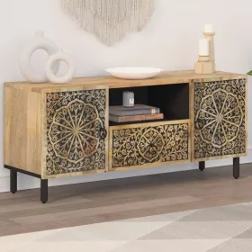  tömör mangófa TV-szekrény 105 x 33 x 46 cm