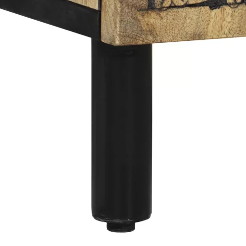  tömör mangófa fürdőszobai mosdószekrény 62 x 33 x 58 cm