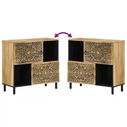  tömör mangófa tálalószekrény 80 x 33 x 75 cm  