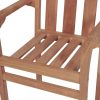 VID 2 db rakásolható tömör tíkfa kerti szék