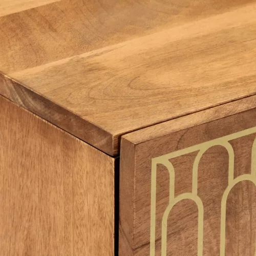  2 db tömör mangófa éjjeliszekrény 40 x 33 x 46 cm