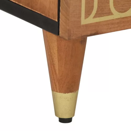  2 db tömör mangófa éjjeliszekrény 40 x 33 x 46 cm