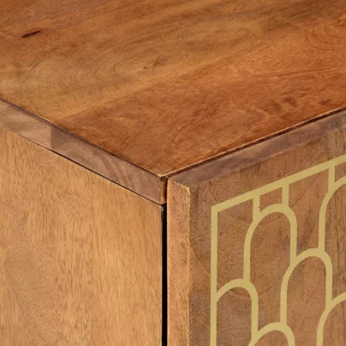  tömör mangófa falra szerelhető fürdőszobaszekrény 38x33x48 cm