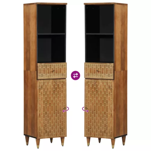  tömör mangófa fürdőszobaszekrény 38 x 33 x 160 cm