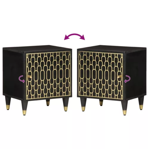  tömör mangófa éjjeliszekrény 40 x 33 x 46 cm