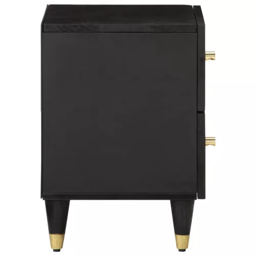  2 db tömör mangófa éjjeliszekrény 40 x 33 x 46 cm