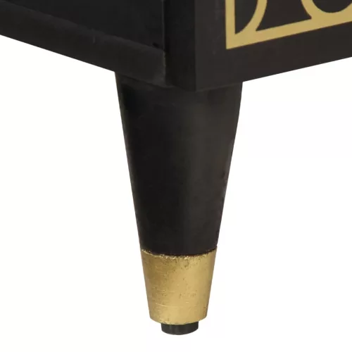  2 db tömör mangófa éjjeliszekrény 40 x 33 x 46 cm