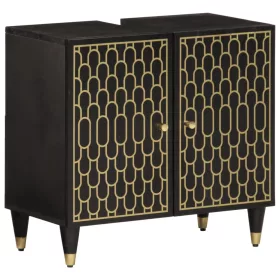    tömör mangófa fürdőszobai mosdószekrény 62 x 33 x 58 cm