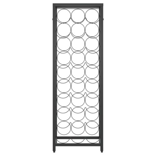  fekete kovácsoltvas bortartó 27 palackhoz 34 x 18 x 100 cm