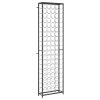  fekete kovácsoltvas bortartó 95 palackhoz 54 x 18 x 200 cm