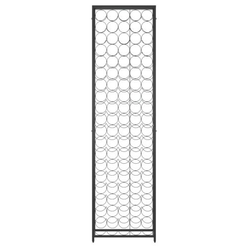  fekete kovácsoltvas bortartó 95 palackhoz 54 x 18 x 200 cm