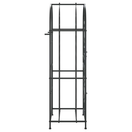  fekete kovácsoltvas bortartó 41 palackhoz 45 x 36 x 120 cm