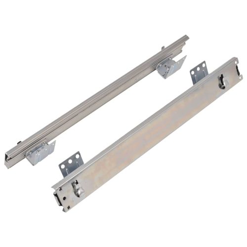  2 db ezüstszínű kihúzható drótkosár 45 cm