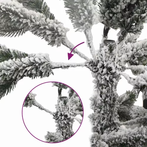  csuklópántos műkarácsonyfa hóval 210 cm