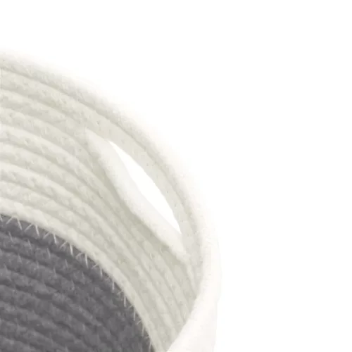  2 db szürke-fehér pamut tárolókosár Ø24 x 18 cm