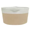  bézs és fehér pamut tárolókosár Ø40 x 25 cm