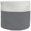  szürke és fehér pamut tárolókosár Ø40 x 35 cm