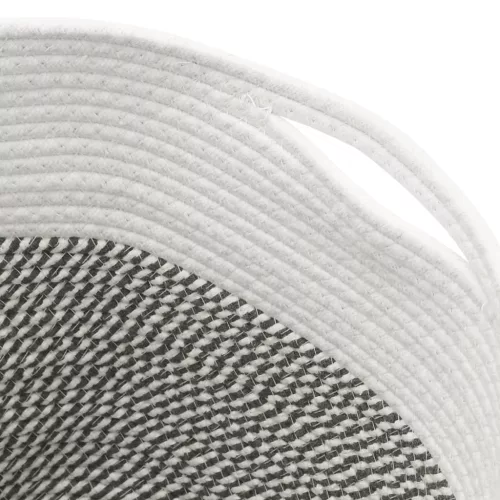  szürke és fehér pamut tárolókosár Ø40 x 35 cm