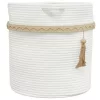  fehér pamut tárolókosár Ø38 x 36 cm
