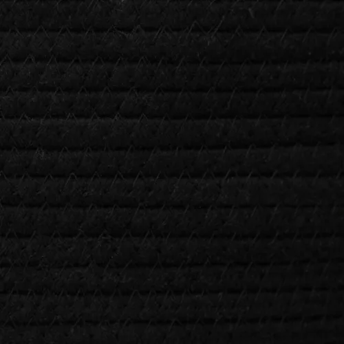  fekete-bézs pamut tárolókosár fedéllel Ø37 x 50 cm