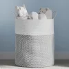  szürke és fehér pamut tárolókosár Ø38 x 46 cm