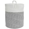  szürke és fehér pamut tárolókosár Ø38 x 46 cm